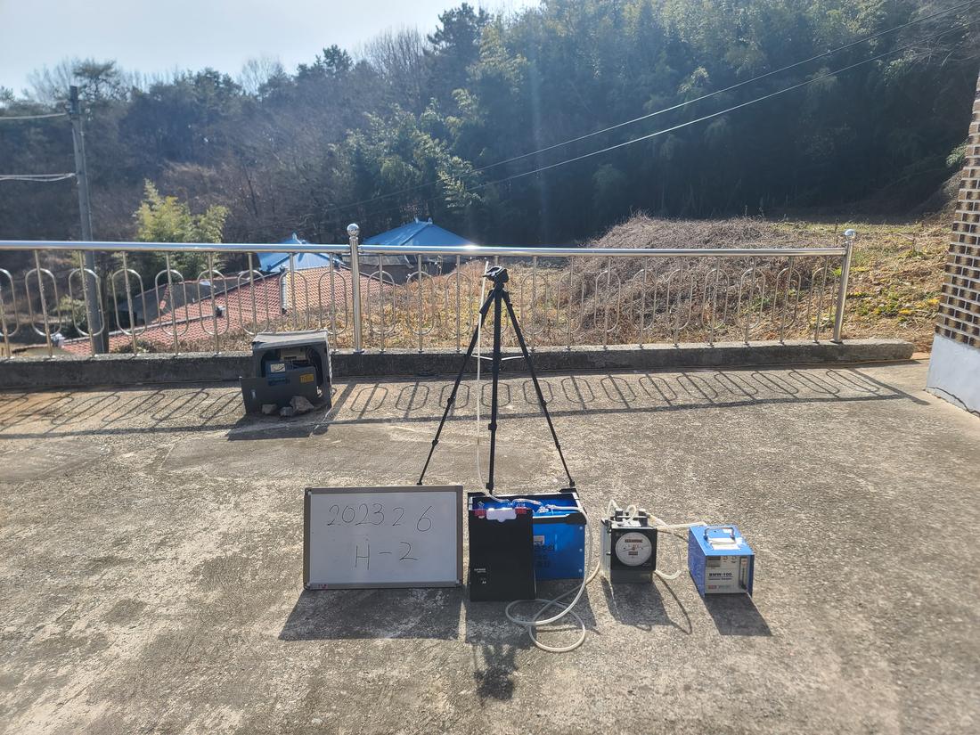 대기질 건강항목 측정을 위해 설치된 장비