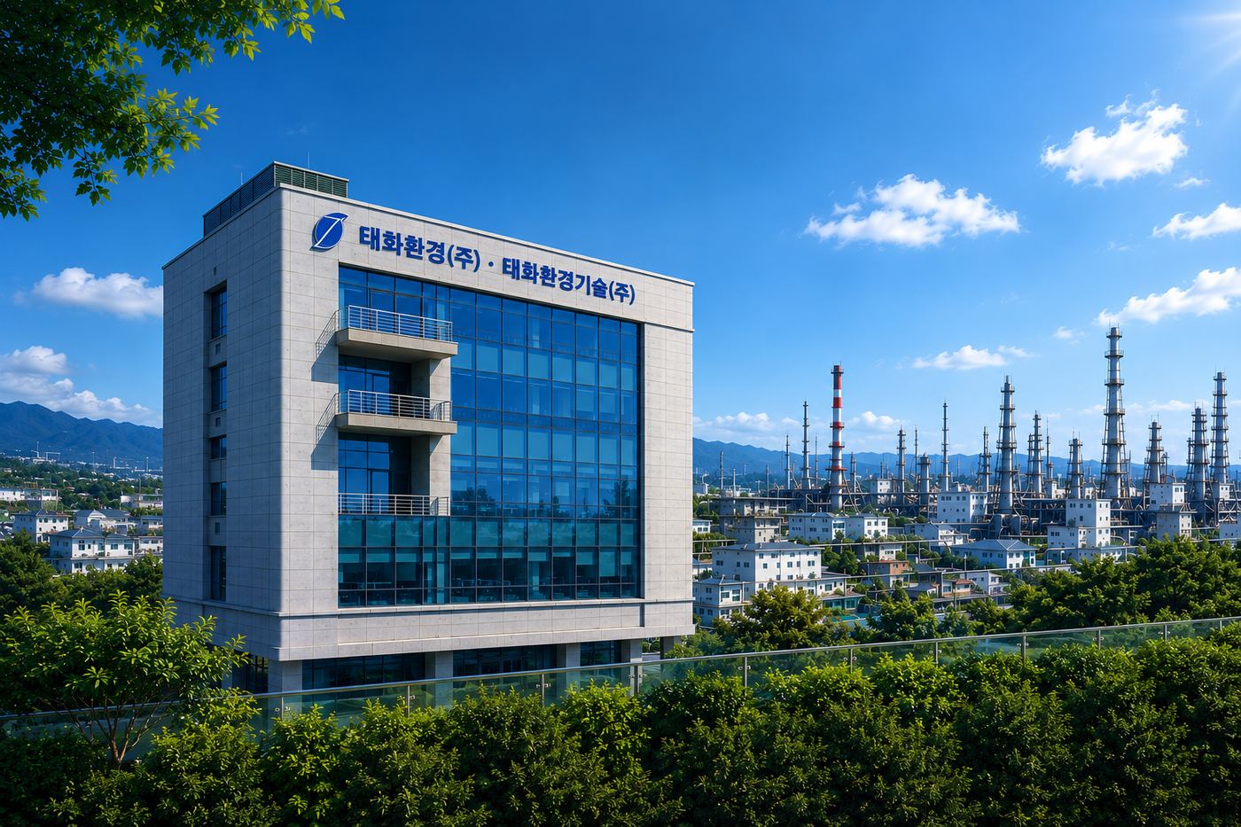 울산 산업단지를 배경으로 선 태화환경㈜·태화환경기술㈜ 사옥